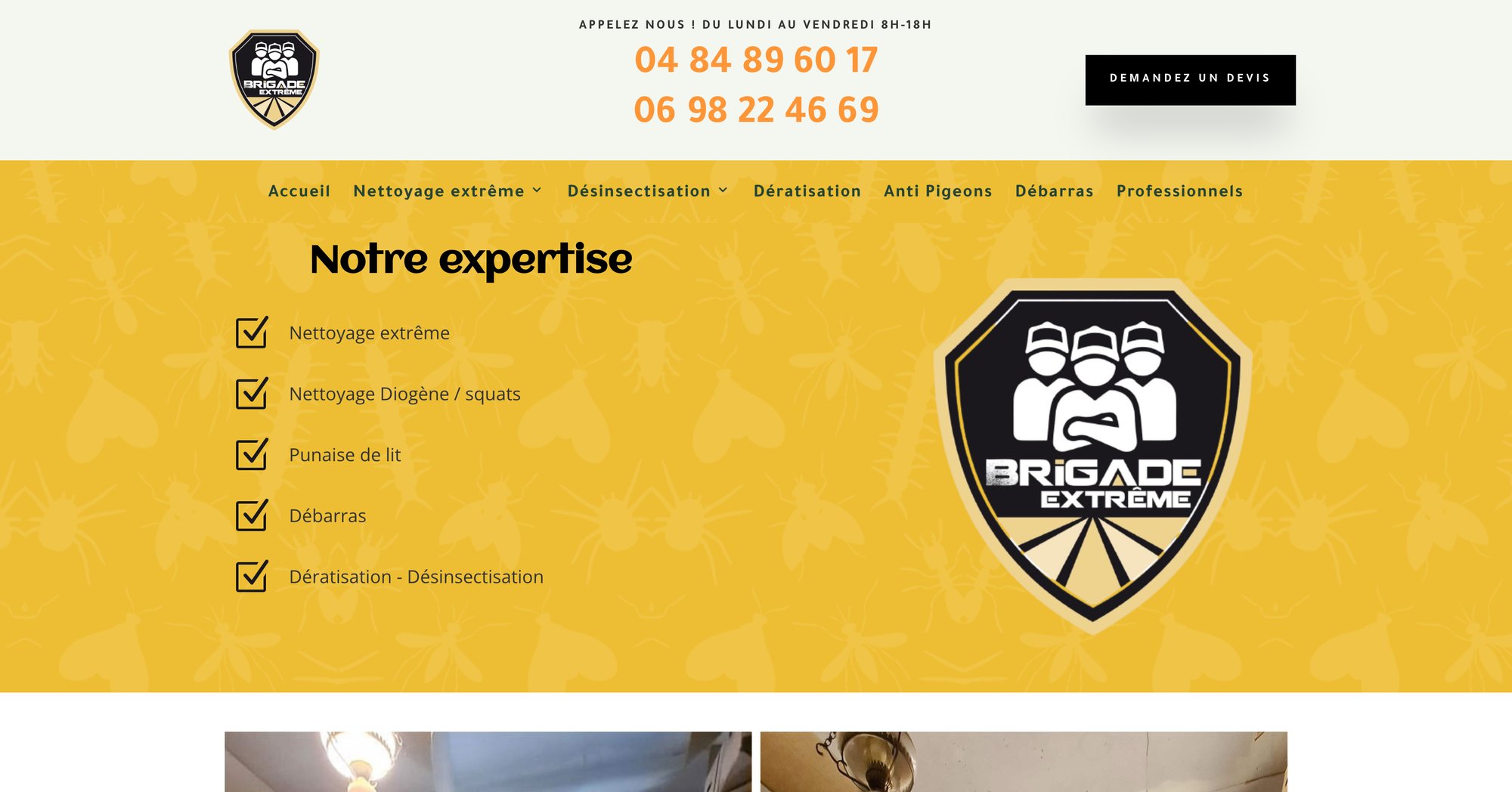 site internet de brigade-extreme marseille fait par l'agence 13UP